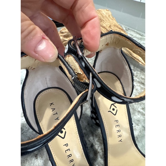 Katy Perry The Clara heeled sandals in a black and white polka dot‎ pattern - Picture 7 of 10